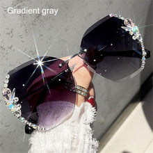 Load image into Gallery viewer, Vintage Rimless Rhinestone Sunglasses