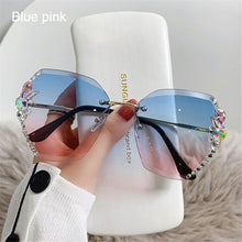 Load image into Gallery viewer, Vintage Rimless Rhinestone Sunglasses